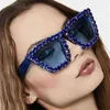 Óculos de sol 2022 Novos óculos de sol Diamond Cat Eye Women Rhinestones Designer de marca de sol óculos para feminino Luxury Ladies Eyewear Shades UV400 T220831