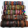 Bangle 50PCSset Wholesale Lots Bulk Random Punk Mens Leather Bracelets Femme Pulseras Bileklik Couple Bracelet Men Jewelry WP2 220831