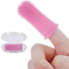 Chien Toilettage Toilettage Chien Super Chien Doux Doigt Brosse À Dents Nettoyage Des Dents Mauvaise Haleine Soins Silicone Outils Chiens Chat Fournitures Inventaire 100pcs