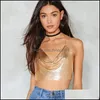 Autres accessoires de mode Glam Mesh Body Chain Bra Metal Sequin Femmes Sexy Beach Summer Bijoux 471 H1 Drop Delivery 2021 Fashion Acc Dhyk2