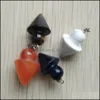 Hangende kettingen Pendum chakra circar kegel hanger genezing kristal reiki charmes voor ketting sieraden maken amethist ro dhseller2010 dheec