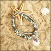 Bracelets de cheville Conque étoile de mer Mizhu plage tortue pendentif cheville dame romantique doux gros bracelets de cheville Bracelet livraison directe 2021 bijoux Dhseller2 Dhaco