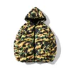 Mens Camouflage Puffer Jackets Womens Down Coat Man Fashion Print Parkas Windbreaker Outerwear Classic Street Style Down Jacket 3xl