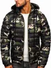 Herenjacks Zogaa modieuze mannen camouflage capuchon Zipper Warm katoenen jas L220830