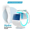 Zuurstof gezichtsspuit huid scrubber hydra dermabrasie bipolaire rf camera face scanner schoonheid huid management systeem slim ijsblauw