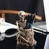 Decoratieve objecten Figurines Skull ornamenten Creatieve penhouder Home Office Desk Benodigdheden Organisator Accessory Resin Art Decor Gift 220830