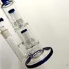 Gruba szklana woda Bong Hoahs 14 -calowy typ prosty z podwójną oponą Perc Kobiet 18 mm palenie rur
