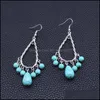 Dangle Chandelier 1 Couleur Nouvelle Mode Bohême Tibet Sier Goutte D'eau Turquoise Dangle Boucles D'oreilles Conception De Bijoux C3 Livrer Dhseller2010 Dhrlm