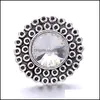 Charms Colorf Crystal Sier Renk Snap Button Charms Çiçek Kadın Mücevher Bulguları Evcil hayvan sevdi 18mm metal çıtçıtlar Dhseller2010 DHAH8