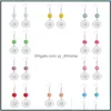 Dangle Chandelier Noosa Rhinestone Drop Earring Fit 18Mm Snap Button 10 Colors Pendant Earrings Charms Gift Accessories Delivery 202 Dh9Sw