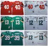 NCAA FOOBTALL 40 Pat Tillman Jersey 12 Bob Griese 13 Dan Marino 39 Larry Csonka Black Red White Green Man Vintage allemaal gestikt