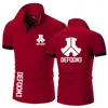 Polos Homme Couleur Unie Manches Courtes Été Defqon.1 Logo Imprimés Rock Hip Hop Personnalisable Simplicité Revers -chemise