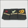 Smyckesl￥dor Square/Rec Jewelry Organizer Box f￶r ￶rh￤ngen Halsband Armband Display Presenth￥llare F￶rpackning Kartonger Black 922 Dhtio