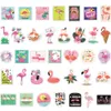 100st flamingo klistermärken Skate Accessories Waterproof Vinyl Sticker för skateboard bärbar dator bagage vattenflaska bil dekaler barn gåvor leksaker