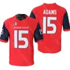 Ncaa College Fresno State voetbalshirt Davante Adams rood wit maat S-3xl All Ed borduurwerk