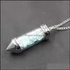 Pendant Necklaces Crystal Gravel Wishing Bottle Sweater Chain Pendant Necklace Lady Retro Transparent Glass Drop Delivery 2021 Jewelr Dhwrp