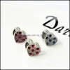 Silver passar Pandora -armband 20st Hj￤rtlila Blue Red Crystal Sier Charms Armband P￤rlor f￶r smycken Making 289C3 Drop D MJFashion DHFG9