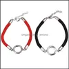 Link Chain Lucky Red Bracelet Charm Brings You Peace Wholesale Women Black Rope Bracelets Drop Delivery 2021 Jewelry Yydhhome Dhlkz