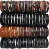 Bangle 50PCSset Wholesale Lots Bulk Random Punk Mens Leather Bracelets Femme Pulseras Bileklik Couple Bracelet Men Jewelry WP2 220831