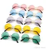 wholesale lunettes de soleil rondes rétro monture en métal lunettes de soleil PC colorées pour hommes et femmes accessoires à la mode DC397