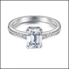 Fedi nuziali Vecalon Elegant Promise Ring Statement Party Diamond Wedding Band Anelli per gioielli da donna 3659 Q2 Drop Delivery 2021 Bde Dhlfu