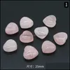 Pierre 25Mm 30Mm Rose Quartz Amour Coeur Pierre Naturelle Guérison Cristal Rose Accessoire Pièce À Main Pierre Précieuse Reiki Décoration De La Maison Wholesa Dhx7L