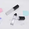 7ml LED空のリップグロスチューブボトルスクエアクリアリップグロス補充可能なボトルコンテナプラスチックメイクパッケージミラーとライトSN4121