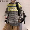 Мужские свитера Zazomde Harajuku вязаные мультфильмы овец. Мужчина -стрит -свитер.