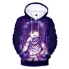 Dames hoodies kokichi ouma 3d hoodie sweatshirts mannen vrouwen print pullover unisex harajuku tracksui