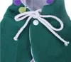 Pies Apparel Pet Costume Christmas Costume Puppy Xmas Cloak z gwiazdą i pompoms Cat Santa Cape Party Cosplay Sukienka dla kotów i małych średnich psów