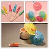 Outils de bar 144pcs Papier Cocktail Parasols Parapluies Boissons Picks Mariage Événement Fête Fournitures Vacances Cocktail Garnitures Titulaires