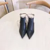 Designer Femme Robe Chaussures Ballet Rivet Talons Hauts Bottes De Luxe En Cuir Plat Toe Pointu Sandales Romaines Dames Travail De Noce Heatshoes