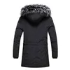 Herenjacks winter lange heren 2022 casual dikke bont purhooded parka heren merk gevormde mannelijke katoen militair bovenkleding l220830