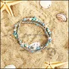 Bracelets de cheville Conque étoile de mer Mizhu plage tortue pendentif cheville dame romantique doux gros bracelets de cheville Bracelet livraison directe 2021 bijoux Dhseller2 Dhaco