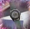 Orologi da uomo al quarzo Montre De Luxe 43mm con data automatica da uomo, orologio da polso di design, cinturino in gomma, orologio da polso da uomo all'ingrosso