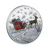 Artes y artesanías, alta calidad, nueva moneda conmemorativa de Papá Noel de Navidad, recuerdo de oro y plata, arte coleccionable