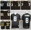 빈티지 8 Archie Manning Football Jerseys 3 Bobby Hebert 7 Morten Andersen 51 Sam Mills 57 Rickey Jackson Embroidery Black 37 Steve Gleason