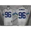 Vintage Seattle #80 Steve Largent Jersey Seahawk 37 Shaun Alexander 12 12th Fan 96 Cortez Kennedy Mens Blue White Football Jerseys