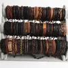 Bangle 20pcslot handgjorda retro vintage läder manschettarmband färgglada armband smycken för kvinnor män blandar stilar justerbara festgåvor 220831