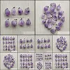 Чары природная неровная форма фиолетовая аметиста роскошные каменные чары подвески для ожерелья аксессуары для ювелирных изделий.