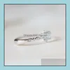 Anillos de boda Anillos de cristal ligero Diamante de ganso para mujer Compromiso Joyería de boda Accesorio Tamaño 6-10 Entrega de gota 2021 Vipjewel Dhjm5