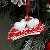 2022 Decorações de Natal DIY Ornamentos graváveis ​​Papai Noel Resina Pingente de Resina em casa Fora de presentes para amigos da família pelo ar A12