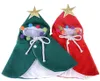 Hundkl￤der Pet Christmas Costume Puppy Xmas Cloak med Star och Pompoms Cat Santa Cape Party Cosplay Dress for Cats and Small Medium Dogs