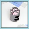 Pins Spettapestrelle Dog Paw Pin Pin Bassello Batteria Gioielli Cat Pet Backpack Borsa Decorazione Metal Button BACH DROACH DROA DELI Dhseller2010 DHXWJ