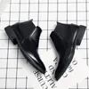 British Chelsea Boots Men Shoes Classic Pointed Teen Draag Solid Color Pu Fashion Casual Street Party Daily AD071