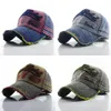 Cappellini retrò effetto consumato Tela Denim Lettere Patchwork Berretto da baseball vintage Uomo Donna Cappello Snapback Autunno Cappelli Hip Hop Cappello invernale