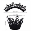 Altre forniture per feste festive 12 pezzi Involucro per cupcake di Halloween Tazza da forno Scava fuori la torta di carta Strega Ragnatela Decorazione del castello 2208 Dhxld