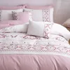 Set di biancheria da letto Good Set trapunta in cotone ricamato 4 pezzi Biancheria da letto Twill Elegante stile europeo