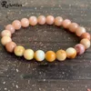 MG1610 Strand Cosmic Love Sun Wrist Mala Bracelet Yellow Jade Petrified Wood Sunstone Energy Bracelets Fashion Womens Yoga Wrists