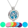 Stainless steel Essential Oil Diffuser Necklaces Pendants Glow in the Dark Aromatherapy Locket pendant Silver chain For women Fashion Jewelry Gift